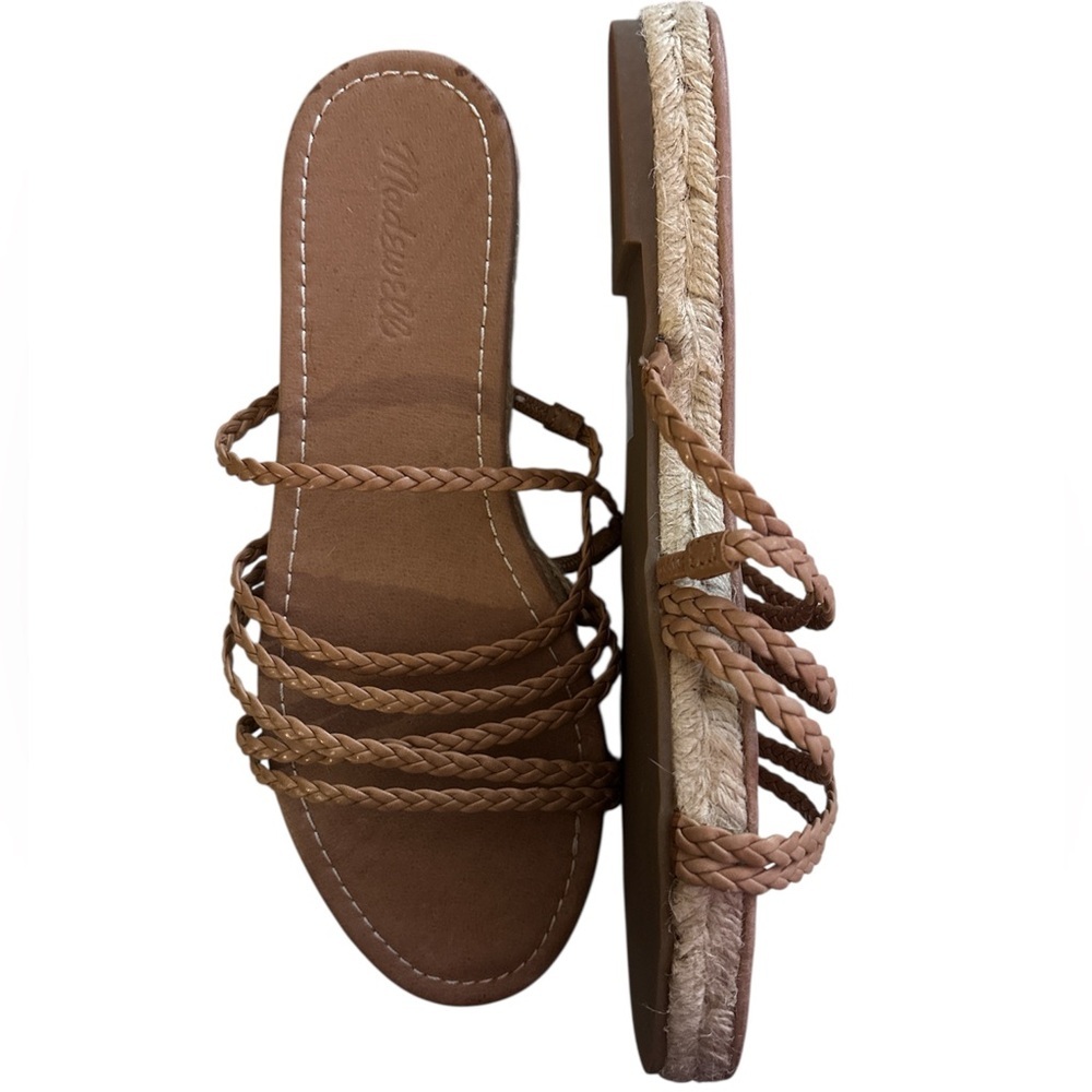 Madewell Women's The Kathryn Espadrille Slide Sandal Leather Size 8 MD777 NWOB - Picture 5 of 11